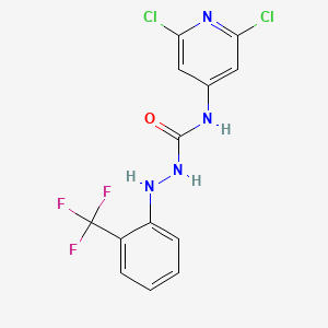 molecular formula C13H9Cl2F3N4O B3041384 N1-(2,6-dichloro-4-pyridyl)-2-[2-(trifluoromethyl)phenyl]hydrazine-1-carboxamide CAS No. 286832-92-6