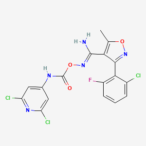 3-(2-chloro-6-fluorophenyl)-N'-({[(2,6-dichloropyridin-4-yl)amino]carbonyl}oxy)-5-methylisoxazole-4-carboximidamide