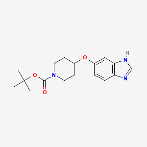 molecular formula C17H23N3O3 B3041398 叔丁基 4-((1H-苯并[d]咪唑-6-基)氧基)哌啶-1-羧酸酯 CAS No. 287395-90-8