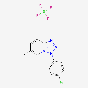 molecular formula C12H10BClF4N4 B3041399 3-(4-氯苯基)-6-甲基-3H-[1,2,3,4]四唑并[1,5-a]吡啶-4-鎓四氟硼酸盐 CAS No. 287490-92-0