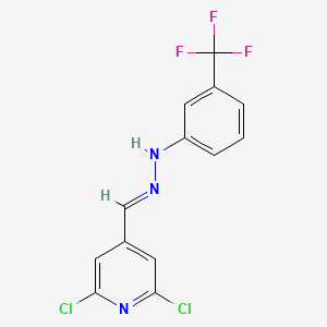 molecular formula C13H8Cl2F3N3 B3041400 2,6-Dichloroisonicotinaldehyde 4-[3-(trifluoromethyl)phenyl]hydrazone CAS No. 287917-72-0