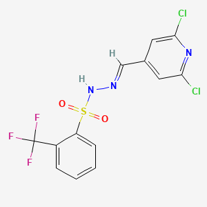 N'1-[(2,6-dichloro-4-pyridyl)methylidene]-2-(trifluoromethyl)benzene-1-sulphonohydrazide