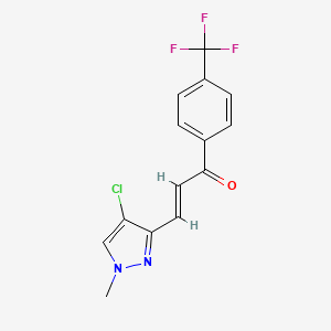 3-(4-chloro-1-methyl-1H-pyrazol-3-yl)-1-[4-(trifluoromethyl)phenyl]prop-2-en-1-one