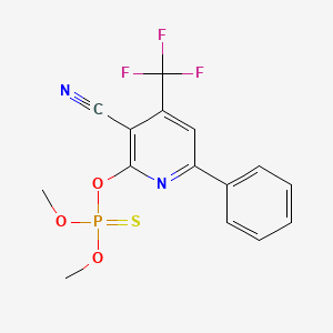 2-[(Dimethoxyphosphorothioyl)oxy]-6-phenyl-4-(trifluoromethyl)nicotinonitrile