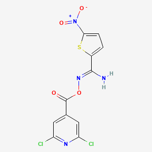 molecular formula C11H6Cl2N4O4S B3041409 O2-[(2,6-dichloro-4-pyridyl)carbonyl]-5-nitrothiophene-2-carbohydroximamide CAS No. 287928-05-6