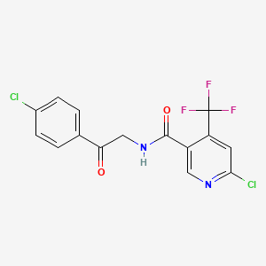 molecular formula C15H9Cl2F3N2O2 B3041412 N3-[2-(4-chlorophenyl)-2-oxoethyl]-6-chloro-4-(trifluoromethyl)nicotinamide CAS No. 287978-96-5