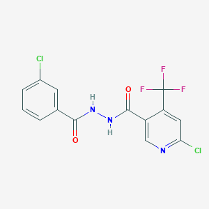 6-chloro-N'-(3-chlorobenzoyl)-4-(trifluoromethyl)nicotinohydrazide