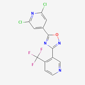 5-(2,6-Dichloro-4-pyridyl)-3-[4-(trifluoromethyl)-3-pyridyl]-1,2,4-oxadiazole