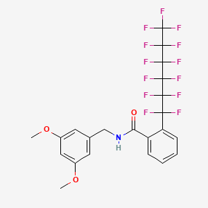 molecular formula C22H16F13NO3 B3041419 N1-(3,5-dimethoxybenzyl)-2-(1,1,2,2,3,3,4,4,5,5,6,6,6-tridecafluorohexyl)benzamide CAS No. 288161-36-4