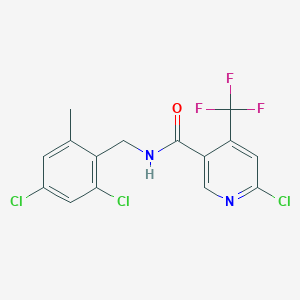 molecular formula C15H10Cl3F3N2O B3041422 6-Chloro-N-(2,4-dichloro-6-methylbenzyl)-4-(trifluoromethyl)nicotinamide CAS No. 288246-17-3