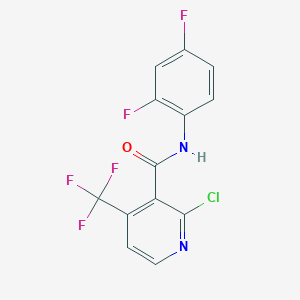 molecular formula C13H6ClF5N2O B3041426 N3-(2,4-Difluorophenyl)-2-chloro-4-(trifluoromethyl)nicotinamide CAS No. 288246-33-3