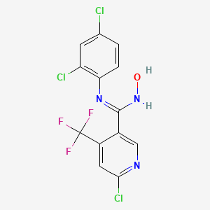 molecular formula C13H7Cl3F3N3O B3041430 6-chloro-N-(2,4-dichlorophenyl)-N'-hydroxy-4-(trifluoromethyl)pyridine-3-carboximidamide CAS No. 288247-33-6