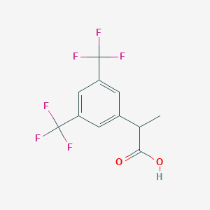 2-[3,5-bis(trifluoromethyl)phenyl]propanoic Acid