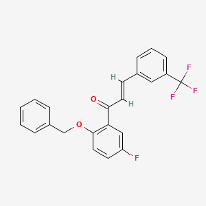 1-[2-(Benzyloxy)-5-fluorophenyl]-3-[3-(trifluoromethyl)phenyl]prop-2-en-1-one