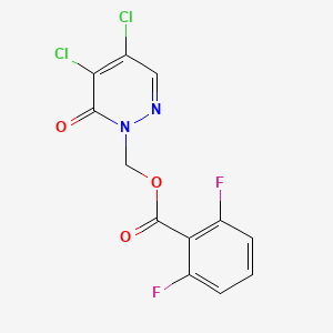 (4,5-Dichloro-6-oxo-1,6-dihydropyridazin-1-yl)methyl 2,6-difluorobenzoate