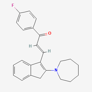 3-(2-azepan-1-yl-1H-inden-3-yl)-1-(4-fluorophenyl)prop-2-en-1-one