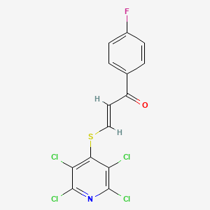 1-(4-Fluorophenyl)-3-[(2,3,5,6-tetrachloro-4-pyridyl)thio]prop-2-en-1-one