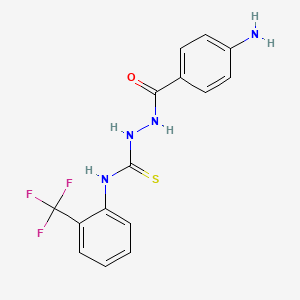 2-(4-aminobenzoyl)-N-[2-(trifluoromethyl)phenyl]hydrazine-1-carbothioamide