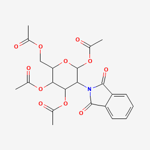 molecular formula C22H23NO11 B3041538 [3,4,6-三乙酰氧基-5-(1,3-二氧代异吲哚-2-基)氧杂-2-基]甲基乙酸酯 CAS No. 31505-44-9