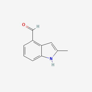 molecular formula C10H9NO B3041560 2-甲基-1H-吲哚-4-甲醛 CAS No. 321922-05-8