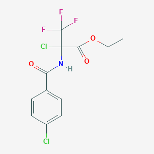 molecular formula C12H10Cl2F3NO3 B3041585 Ethyl 2-chloro-2-[(4-chlorobenzoyl)amino]-3,3,3-trifluoropropanoate CAS No. 328270-33-3