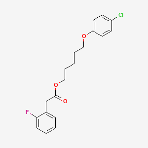 molecular formula C19H20ClFO3 B3041588 5-(4-Chlorophenoxy)pentyl 2-(2-fluorophenyl)acetate CAS No. 328918-02-1