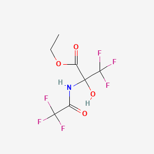 molecular formula C7H7F6NO4 B3041591 Ethyl 3,3,3-trifluoro-2-hydroxy-2-[(2,2,2-trifluoroacetyl)amino]propanoate CAS No. 329182-36-7