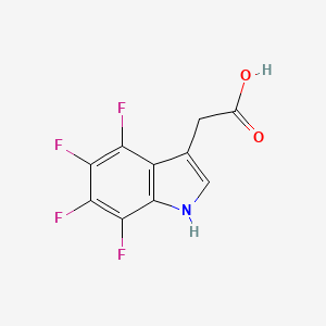 molecular formula C10H5F4NO2 B3041602 (4,5,6,7-tetrafluoro-1H-indol-3-yl)acetic acid CAS No. 32996-33-1