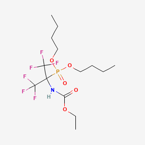 molecular formula C14H24F6NO5P B3041603 ethyl N-(2-dibutoxyphosphoryl-1,1,1,3,3,3-hexafluoropropan-2-yl)carbamate CAS No. 330944-05-3
