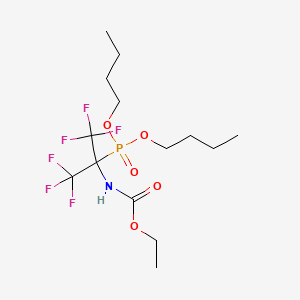 Dibutyl [1-[(ethoxycarbonyl)amino]-2,2,2-trifluoro-1-(trifluoromethyl)ethyl]phosphonate