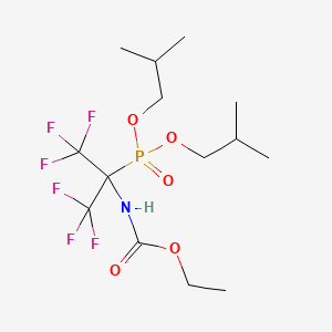 diisobutyl [1-[(ethoxycarbonyl)amino]-2,2,2-trifluoro-1-(trifluoromethyl)ethyl]phosphonate