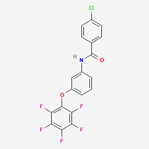molecular formula C19H9ClF5NO2 B3041610 N1-[3-(2,3,4,5,6-pentafluorophenoxy)phenyl]-4-chlorobenzamide CAS No. 331632-62-3