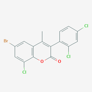 6-Bromo-8-chloro-3-(2,4-dichlorophenyl)-4-methylchromen-2-one