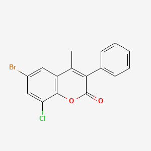 molecular formula C16H10BrClO2 B3041617 6-Bromo-8-chloro-4-methyl-3-phenylcoumarin CAS No. 331821-19-3