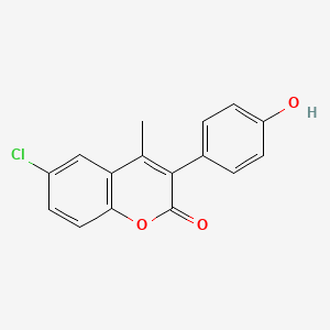 6-Chloro-3-(4-hydroxyphenyl)-4-methylchromen-2-one
