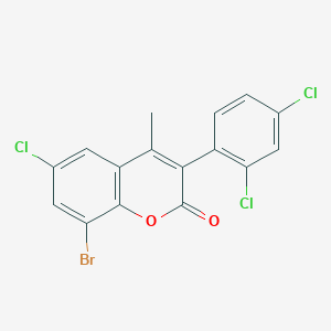 8-Bromo-6-chloro-3-(2,4-dichlorophenyl)-4-methylchromen-2-one
