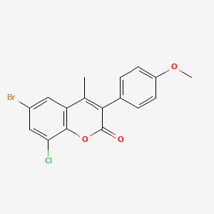 6-Bromo-8-chloro-3-(4-methoxyphenyl)-4-methylchromen-2-one