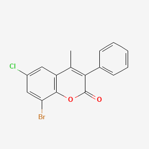 8-Bromo-6-chloro-4-methyl-3-phenylchromen-2-one