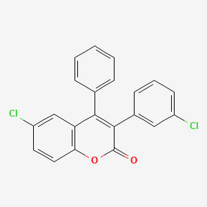 6-Chloro-3-(3-chlorophenyl)-4-phenylchromen-2-one