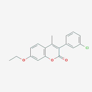 molecular formula C18H15ClO3 B3041636 3-(3-Chlorophenyl)-7-ethoxy-4-methylchromen-2-one CAS No. 332104-31-1