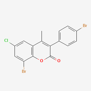 molecular formula C16H9Br2ClO2 B3041643 8-Bromo-3-(4-bromophenyl)-6-chloro-4-methylchromen-2-one CAS No. 332104-45-7