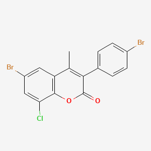 molecular formula C16H9Br2ClO2 B3041644 6-Bromo-3-(4-bromophenyl)-8-chloro-4-methylchromen-2-one CAS No. 332104-46-8
