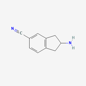 molecular formula C10H10N2 B3041656 1H-茚满-5-腈，2-氨基-2,3-二氢- CAS No. 332185-12-3