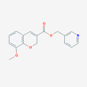 3-pyridinylmethyl 8-methoxy-2H-chromene-3-carboxylate