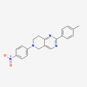molecular formula C20H18N4O2 B3041681 2-(4-Methylphenyl)-6-(4-nitrophenyl)-5,6,7,8-tetrahydropyrido[4,3-d]pyrimidine CAS No. 338758-01-3