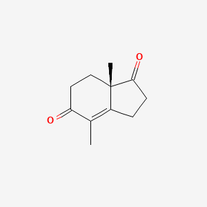 molecular formula C11H14O2 B3041682 (S)-4,7a-Dimethyl-2,3,7,7a-tetrahydro-6H-indene-1,5-dione CAS No. 33878-96-5