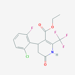 ethyl 4-(2-chloro-6-fluorophenyl)-2-oxo-6-(trifluoromethyl)-3,4-dihydro-1H-pyridine-5-carboxylate