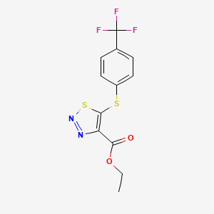 Ethyl 5-[4-(trifluoromethyl)phenylthio]-1,2,3-thiadiazole-4-carboxylate