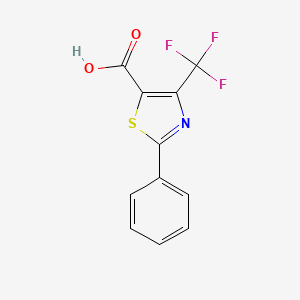 molecular formula C11H6F3NO2S B3041687 2-苯基-4-(三氟甲基)-1,3-噻唑-5-羧酸 CAS No. 338982-16-4