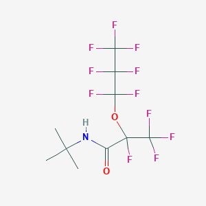 molecular formula C10H10F11NO2 B3041699 N-(tert-butyl)-2,3,3,3-tetrafluoro-2-(1,1,2,2,3,3,3-heptafluoropropoxy)propanamide CAS No. 340034-85-7